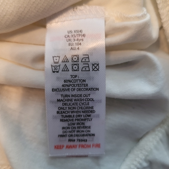 π©· 3/$15 Girls (XS/4) Isaac Mizrahi New York Cream Owl Long Sleeve Top NWT - Picture 4 of 5